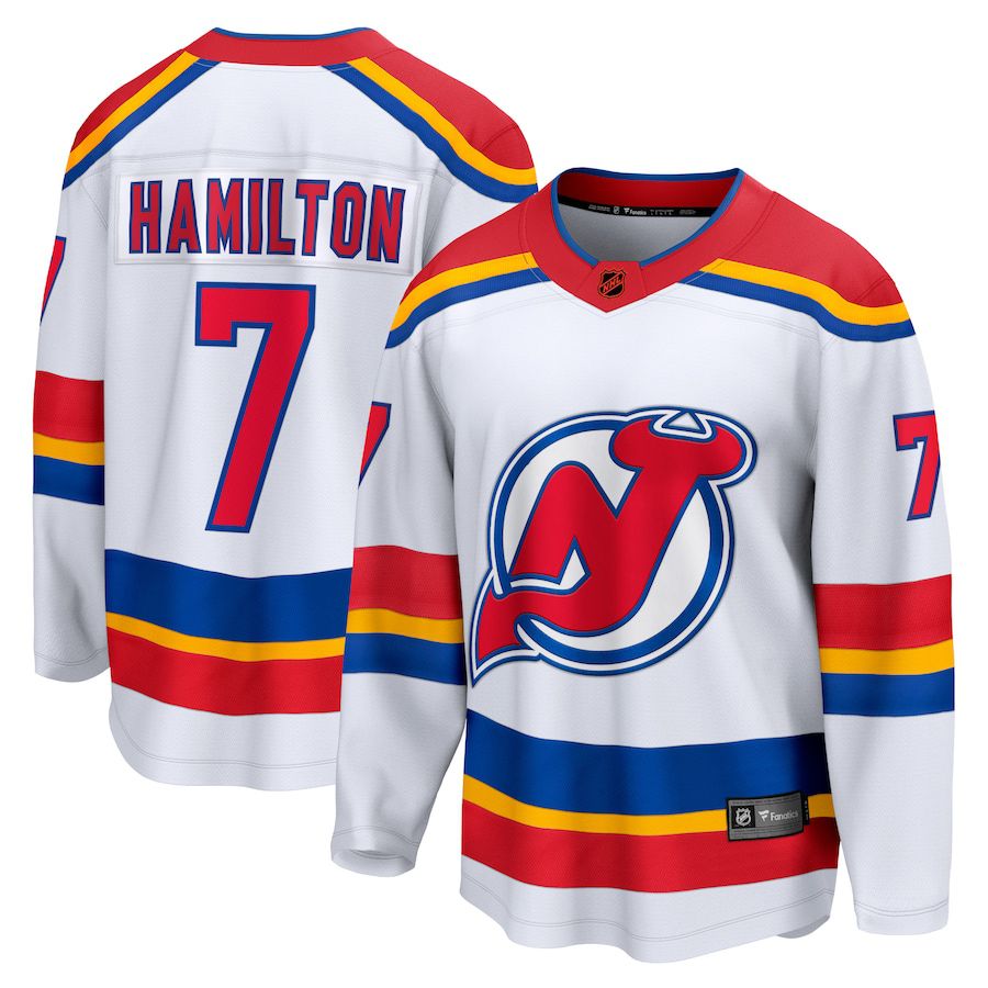 Men New Jersey Devils #7 Dougie Hamilton Fanatics Branded White Special Edition Breakaway Player NHL Jersey->new jersey devils->NHL Jersey